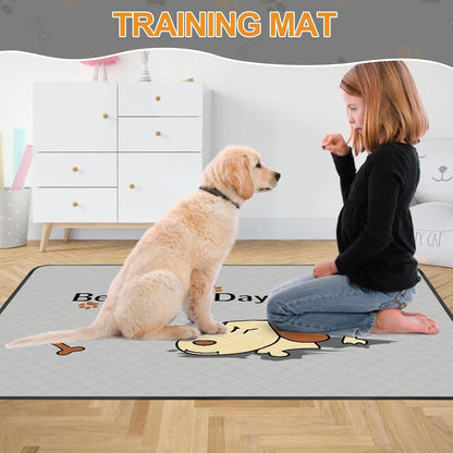 2-Pack Reusable Dog Pee Pads – 47x32in, Super Absorbent & Leak-Proof, Non-Slip Washable Mats for Crates, Playpens & Potty Training – Grey